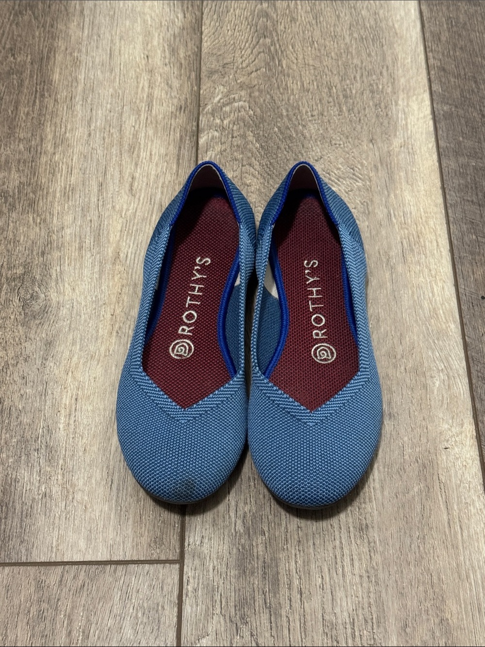 Rothy's Women's Blue Knit Ballet Flats